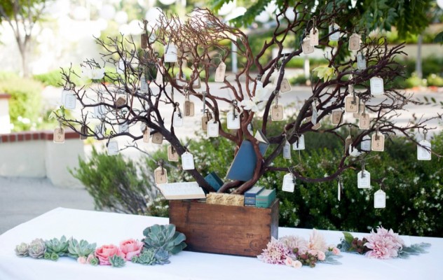 Vintage key escort cards