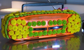 Floral Boom Box - Orange