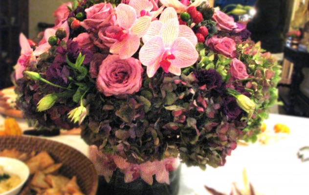 Orchid Lined Floral Arrangement Orchid Lined Floral Arrangement
