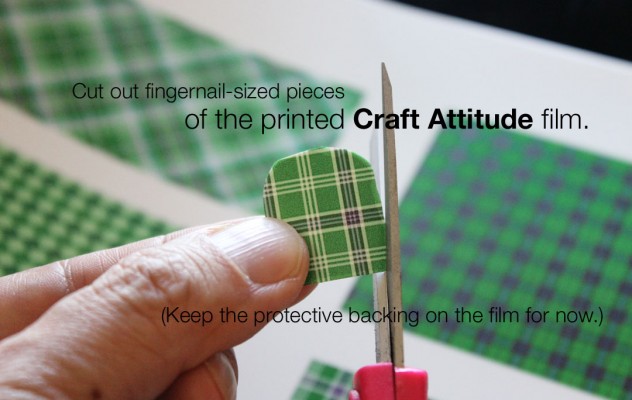St. Patrick's plaid fingernail decal