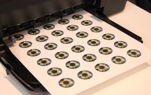 Print the eyeball irises on a sheet of Craft Attitude film using your inkjet printer.