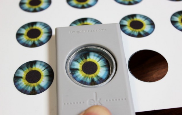 Cut each iris out by hand or use a hole punch to make it easy. These are one inch.